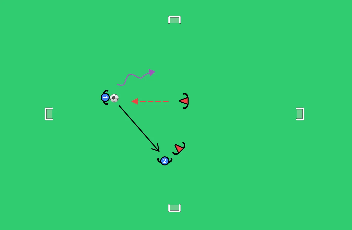 2v2 with mini goals — TacticsBoard